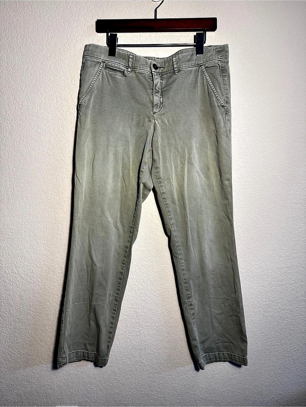 Pilcro hyphen Straight Leg Pants Green Waist 30